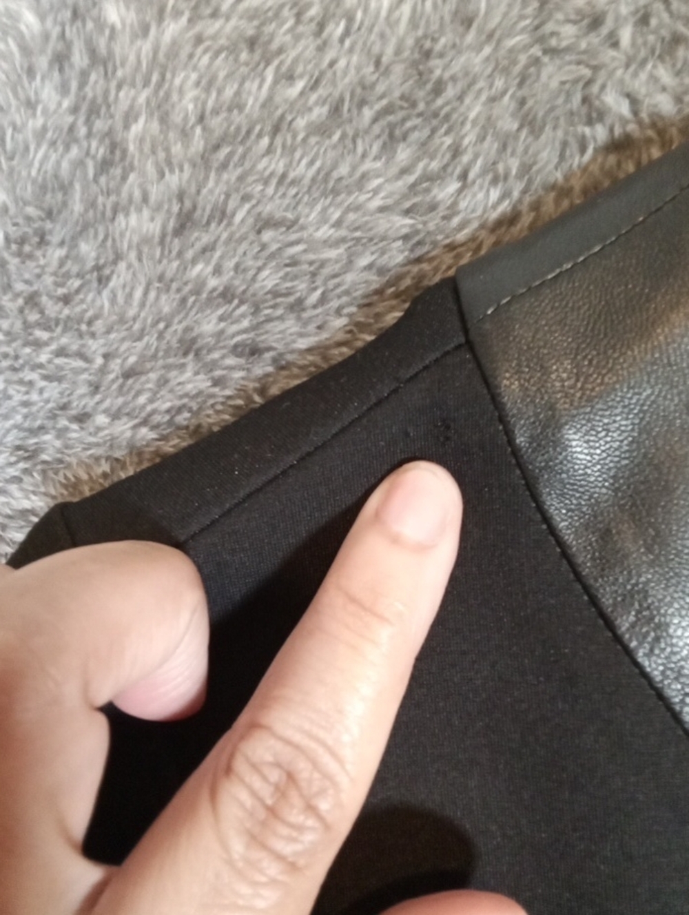J.Mclaughlin Top Black Leather Trim 100% Lamb Napa Skin Professional Womens S - Picture 4 of 10